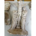 A VICTORIAN PLASTER MAQUETTE depicting the Crucifixion, 64 x 34cms Provenance:PLEASE SEE FULL
