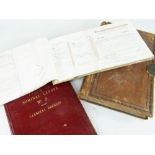 THREE LATE VICTORIAN LEDGERS including a red leather bound 'Index to Nominal Ledger No. 5 Llanelly