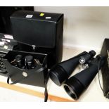 PRINZE CASED BINOCULARS together with cased set of Asa 20 x 80 (large) binoculars