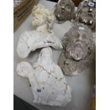 THREE VICTORIAN PLASTER MAQUETTES of the heads and the upper bodies of Saints Provenance:PLEASE