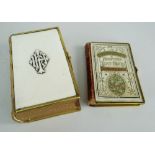 IVORY BACKED BOOK OF COMMON PRAYER with gilt metal clasp border and ribbed leather spine, printed by