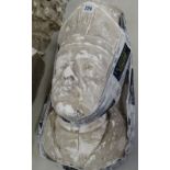 VICTORIAN PLASTER MAQUETTE of a Bishop's head, 47 x 28cms Provenance:PLEASE SEE FULL PROVENANCE /