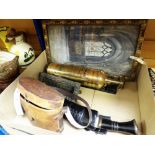 PAIR OF VINTAGE CASED BAUSCH & LOMB OPTICAL CO. MILITARY STYLE BINOCULARS, a vintage auto mini-max