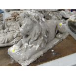 LARGE VICTORIAN PLASTER MAQUETTE of a recumbent lion, 80 x 41cms Provenance:PLEASE SEE FULL
