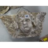 VICTORIAN PLASTER MAQUETTE of a winged Cherub, 26 x 46cms Provenance:PLEASE SEE FULL PROVENANCE /