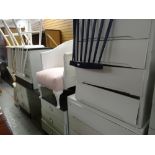 VARIOUS WHITE BEDROOM FURNITURE, including Stag