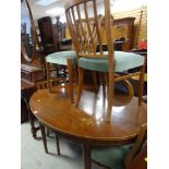 FURNITURE to include oval dining table, 137cms long x 97cms wide, four chairs