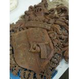 VICTORIAN WOODEN CARVING of the Coat of Arms of the Marquis of Bute, 105 x 70cms Provenance:PLEASE
