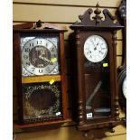 TWO MODERN VIENNA STYLE WALL CLOCKS, one by The London Clock Company