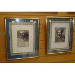 ARMAND DURAND - pair of 19th Century engravings portraits with titles, 31.5 x 22cms