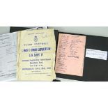 BLACK AUTOGRAPH BOOK CONTAINING LOOSE PAGES OF SPORTING AUTOGRAPHS including New Zealand
