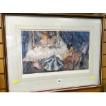 SIR WILLIAM RUSSELL FLINT limited edition (118/850) colour print - study of a reclining female