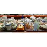 ASSORTED CERAMICS including bird-finial Arthur Wood cheese dish, modern Delft and assorted
