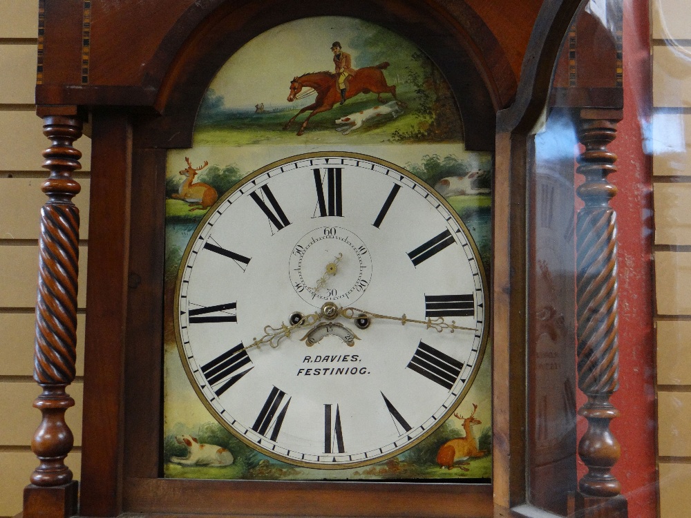 VICTORIAN PAINTED DIAL WELSH LONGCASE CLOCK eight day movement, subsidiary dial within Roman numeral - Image 2 of 20