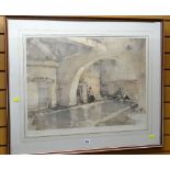 SIR WILLIAM RUSSELL FLINT limited edition (403/850) colour print - four figures in an ancient bath-