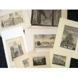 VARIOUS ENGRAVINGS / ETCHINGS mainly late eighteenth century including two Dutch scenes, 'College