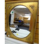 REPRODUCTION GILT FRAMED MIRROR with oval pane