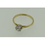 18CT GOLD DIAMOND RING, 0.3ct diamond weight, 2.0grams