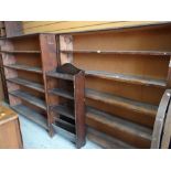 PAIR OF CARVED OPEN BOOKCASES / SMALL OPEN BOOKCASE / OPEN BOOKCASE (4)