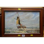 H W BRITCHER oil on board - sail boat at sea, signed and dated 1978, 25 x 39cms