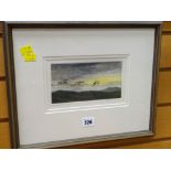 PAT OWEN limited edition (2/75) colour etching - entitled 'Northumberland Evening', 12 x 20cms