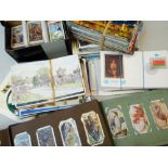 ASSORTED POSTCARDS & ASSORTED CIGARETTE CARDS together with later bubble gum cards, commercial