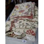 COLLECTION OF DORMA V&A RANGE BEDDING including double bed valance, double quilt cover, pair of
