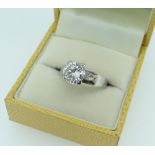 18K WHITE GOLD DIAMOND SOLITAIRE RING, the diamond approx. 1.9-2ct, 4.5grams approx.