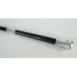 SILVER & EBONY CONDUCTORS BATON with engraved collar 'Presented by the P.M choir to Mr G Price on