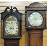 TWO ANTIQUE LONGCASE CLOCKS, both requiring restoration