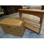 PINE DOME TOP CHEST / PINE OPEN HANGING PLATE RACK (2)