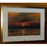 WILLIAM SELWYN limited edition (253/500) colour print - sunset over Menai Straits, signed, 40 x