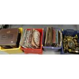 ASSORTED BRASSWARE / ASSORTED GRAMOPHONE RECORDS / ASSORTED LP'S