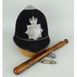 BRITISH POLICE CONSTABULARY COLLECTABLES including mid century Metropolitan Police 'Bobby' type