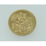 1974 ELIZABETH II GOLD FULL SOVEREIGN, 8gms