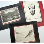 IVOR MERVYN PRITCHARD two proof etchings and another - (1). coastal scene, Penmon, Anglesey,