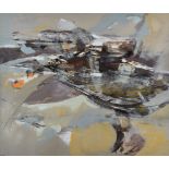 RONALD LOWE gouache on paper - entitled 'Aerial Landscape I', with Howard Roberts Gallery and