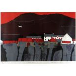 DAVID HUMPHREYS limited edition (81/100) lithograph - entitled 'Welsh Farm', signed fully in