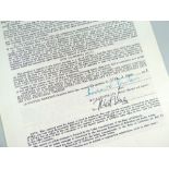 RICHARD BURTON EXCLUSIVE AGENCY CONTRACT printed on four sides of letter size paper, a single year