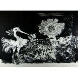 CERI RICHARDS limited edition (18/50) monochrome lithograph - Dylan Thomas theme, entitled verso '