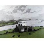 SIR KYFFIN WILLIAMS RA limited edition (149/150) colour print - Anglesey Farm, Penrhyn Du,