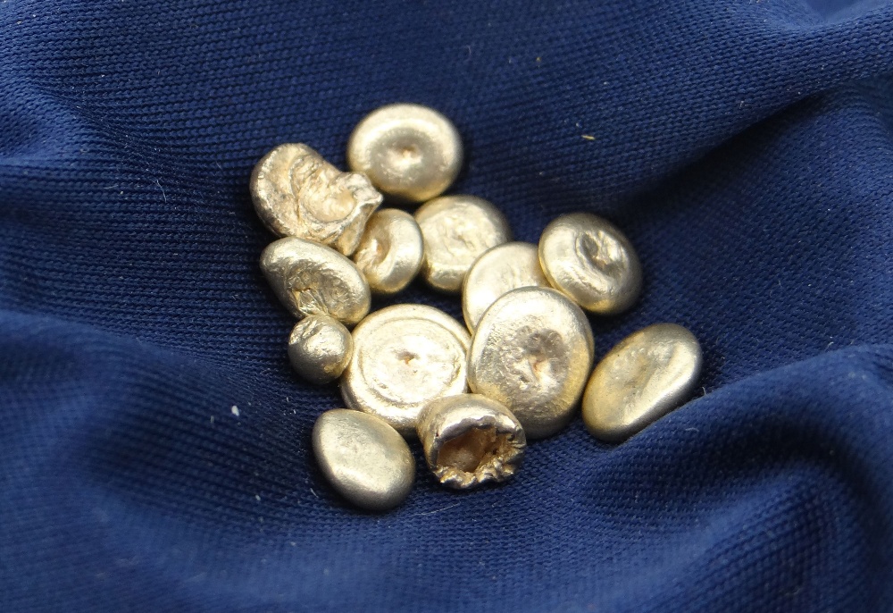 BETWEEN 5GMS & 5.1GMS OF PURE WELSH GOLD FROM THE ST. DAVIDS MINE refined to nine carat gold, with