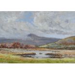 DAVID PRICE pastel on paper - entitled verso on Attic Gallery label 'A Glimpse of Corn Ddu', signed,