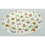 SWANSEA PLATTER FROM THE 'MARINO BALLROOM' SERVICE naively painted in bright enamels with