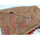 LARGE WELSH PAISLEY SHAWL 328 x 170cms Provenance: Cwmbran family