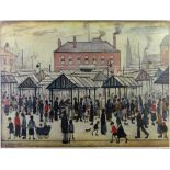 LAURENCE STEPHEN LOWRY (1887-1976) limited edition (750) print - crowds of figures entitled '