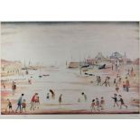 LAURENCE STEPHEN LOWRY (1887-1976) limited edition (207/500) print - figures and buildings and