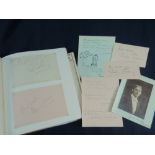 ALBUM OF AUTOGRAPHS RELATING TO SHOW-BUSINESS many film actors but also including Gioachino Rossini,