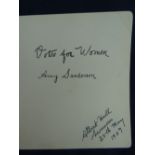 AUTOGRAPHED NOTEPAPER BY SUFFRAGETTE AMY SANDERSON inscribed 'Votes for Women, Amy Sanderson, Albert