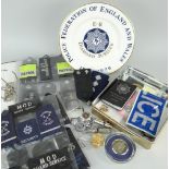 VARIOUS POLICE & PRISON SERVICE EPHEMERA including buttons, badges, whistles, epaulettes ETC